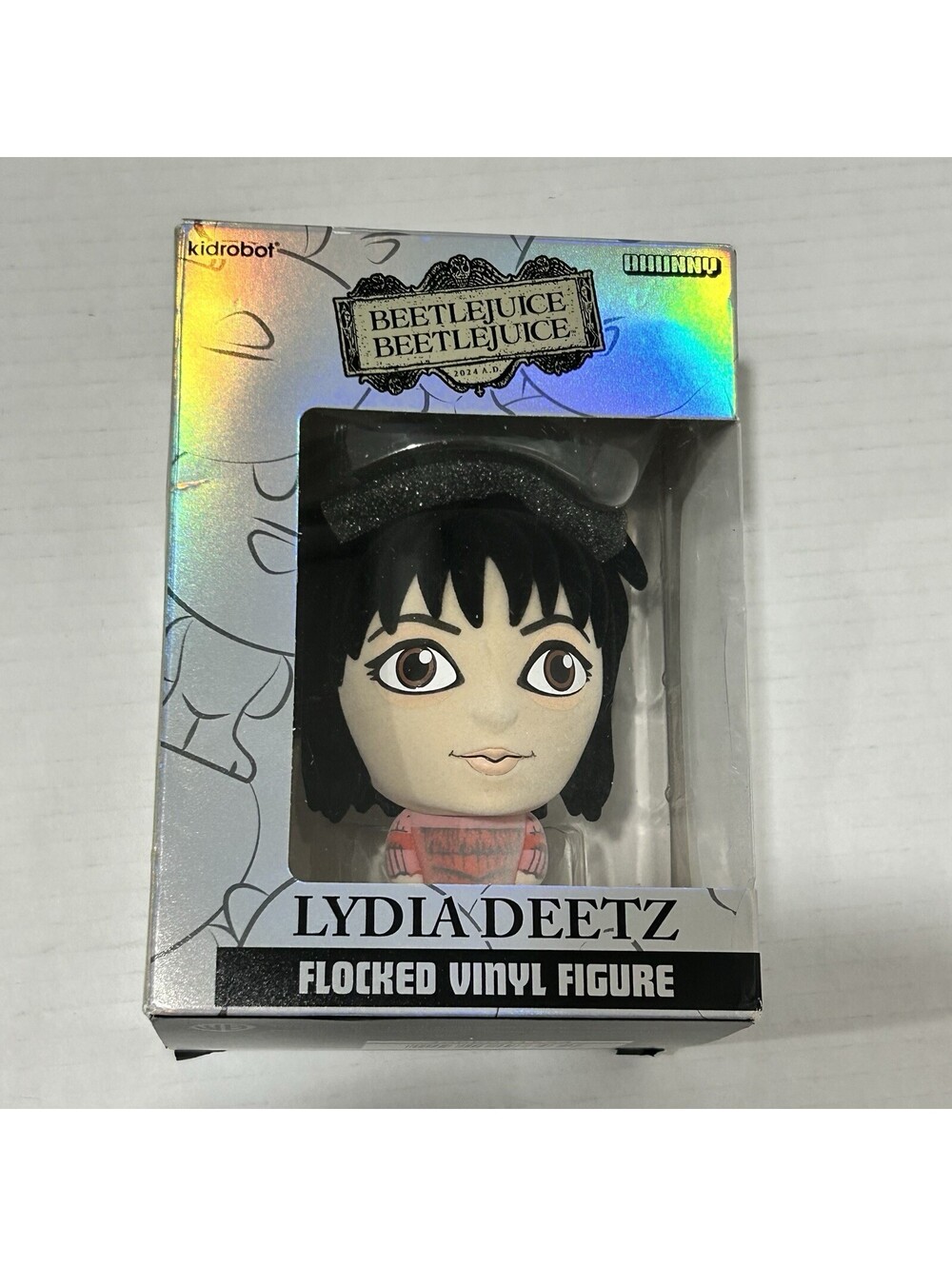 Beetlejuice Beetlejuice Lydia Deetz Flocked Vinyl Figure New Kidrobot New In Box
